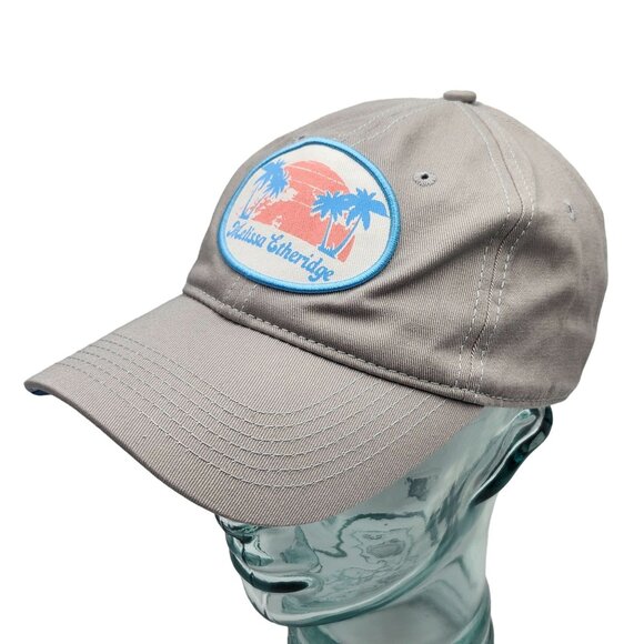Melissa Etheridge Cruise Gray Cotton Baseball Hat With Tropical Patch Underbill - Picture 3 of 13